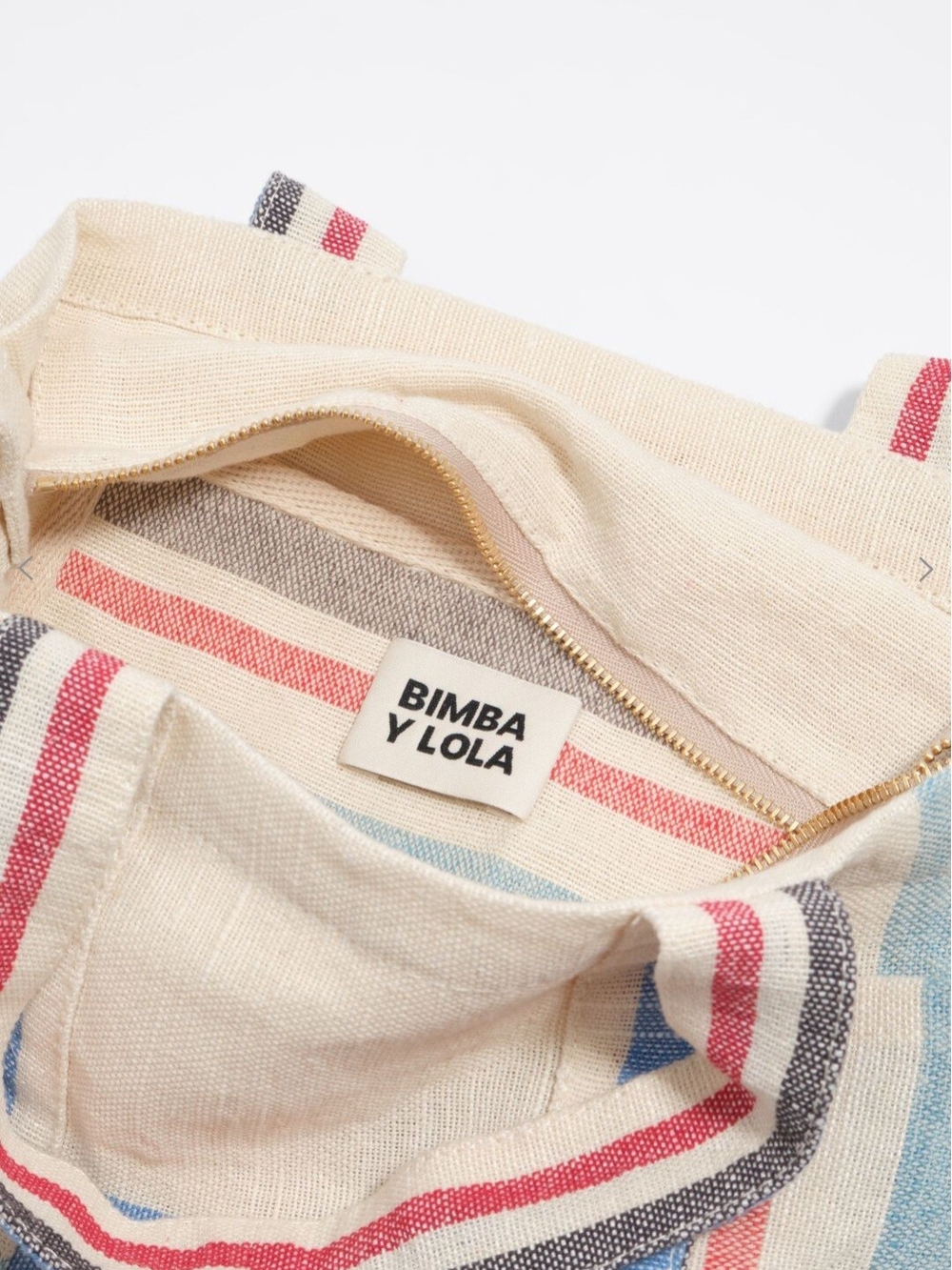 Bimba Y Lola linen mini bag Color-ECRU-NWT - Picture 4 of 16